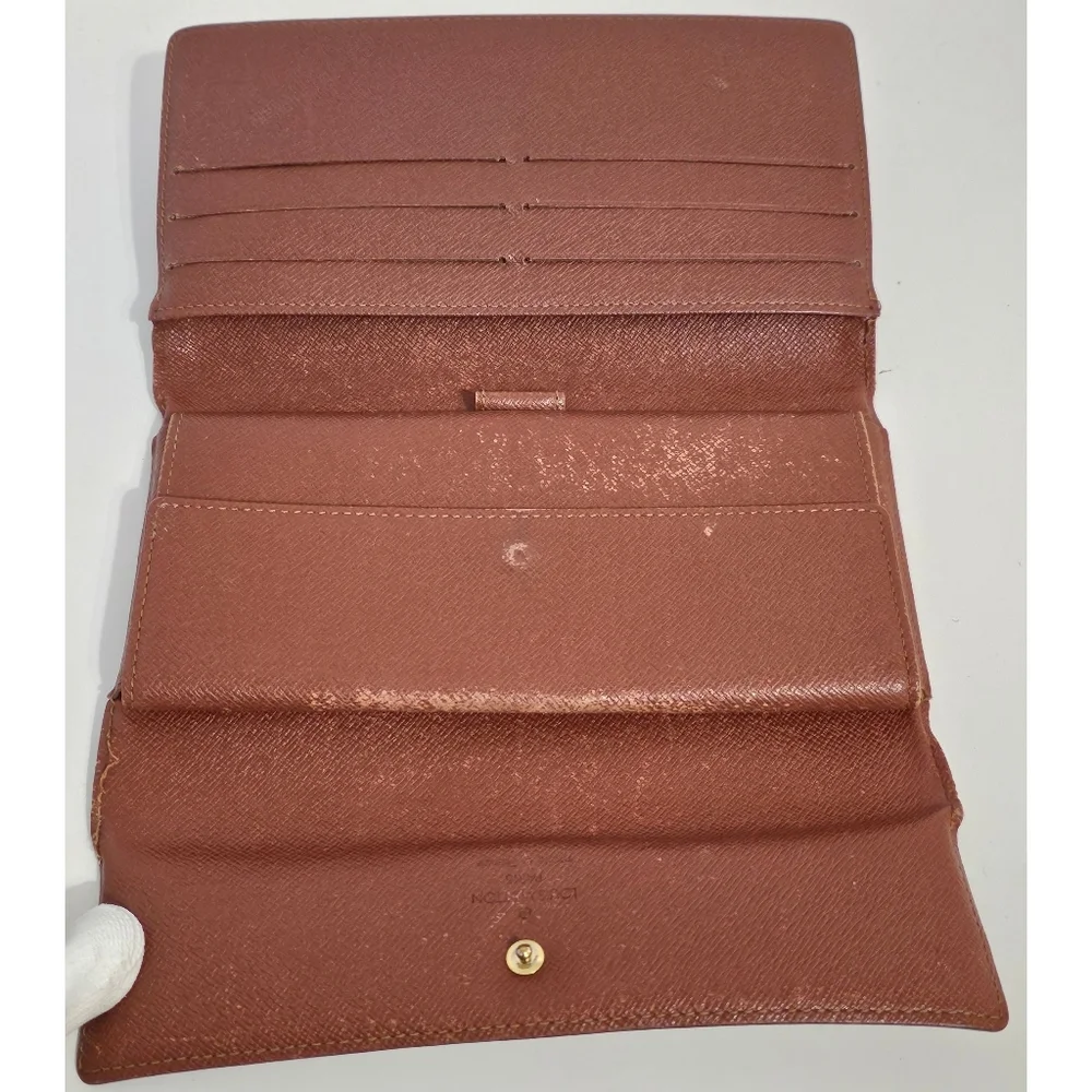 Louise Vuitton Vintage 2001 Brown Monogram Canvas Porte Tresor Long Wallet - Picture 4 of 16